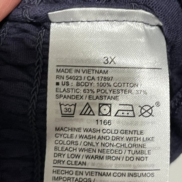 Old Navy Lot 2 Womens Smocked Blouses 3X Pink Navy Flutter Sleeve Romantic - Picture 5 of 11